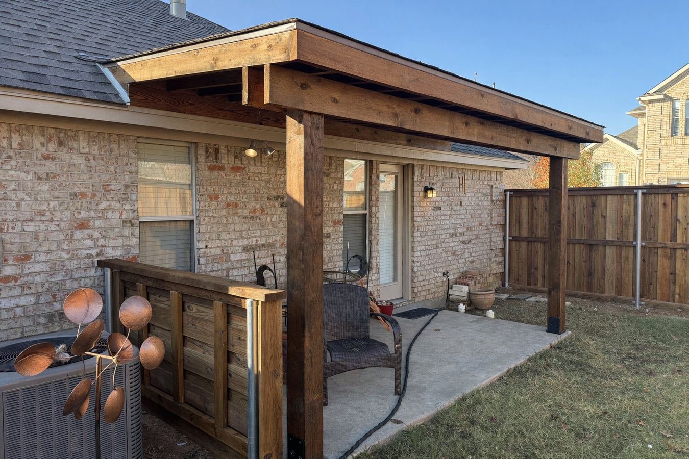 Patio cover installation
